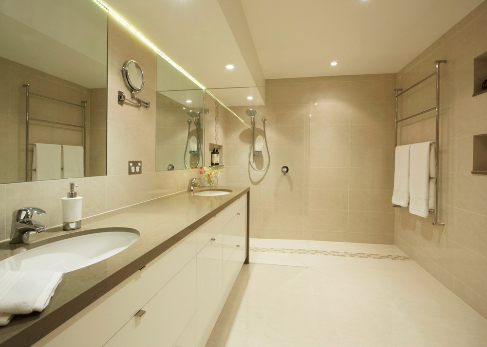 Bathroom renovation<br>dark and dingy to light and bright