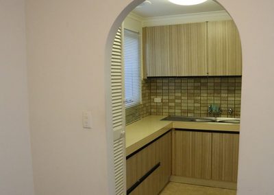 The original very dated kitchen.